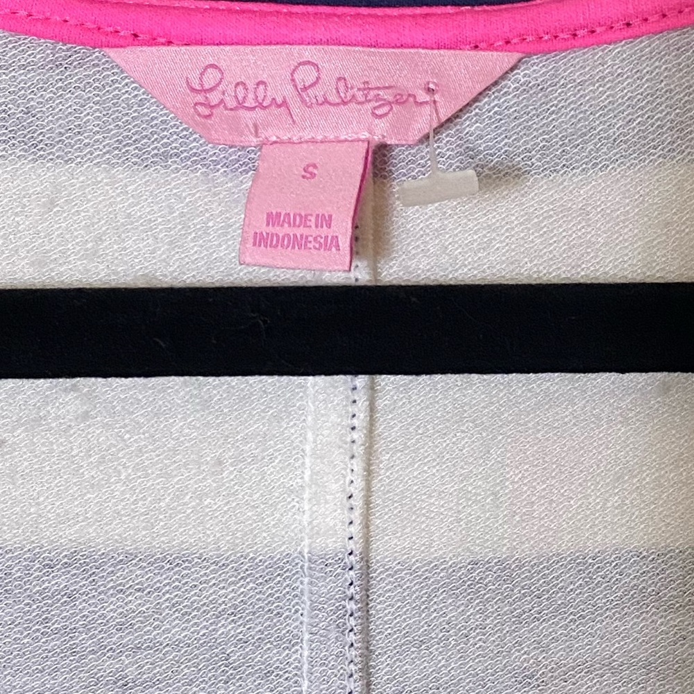 Lily Pulitzer blue white with pink stripe long sleeve dress! - Picture 6 of 6